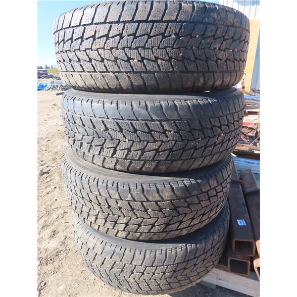 set of toyo 225-60-R17 tires M+S with 6 bolt Chevrolet rims