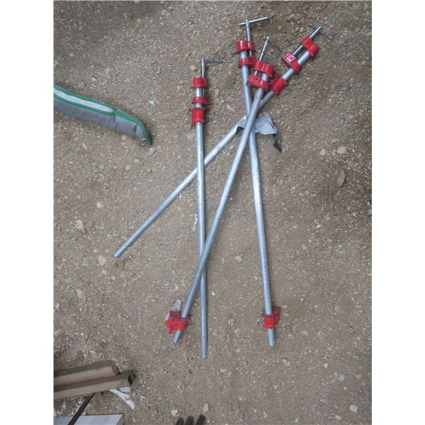 4 36 inch pipe clamps