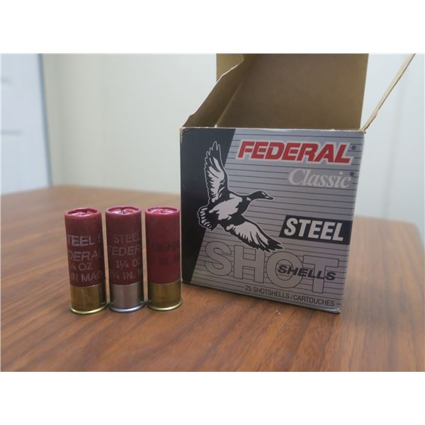 box of federal classic steel shot shells