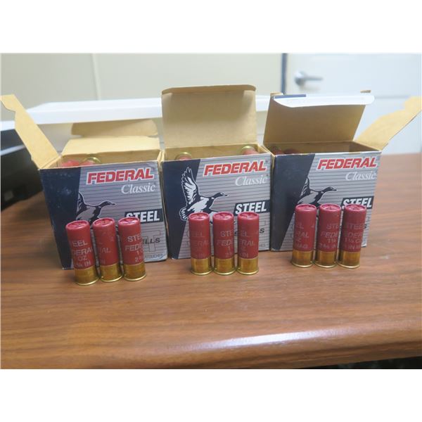 3 full boxes of federal classic steel shot shells