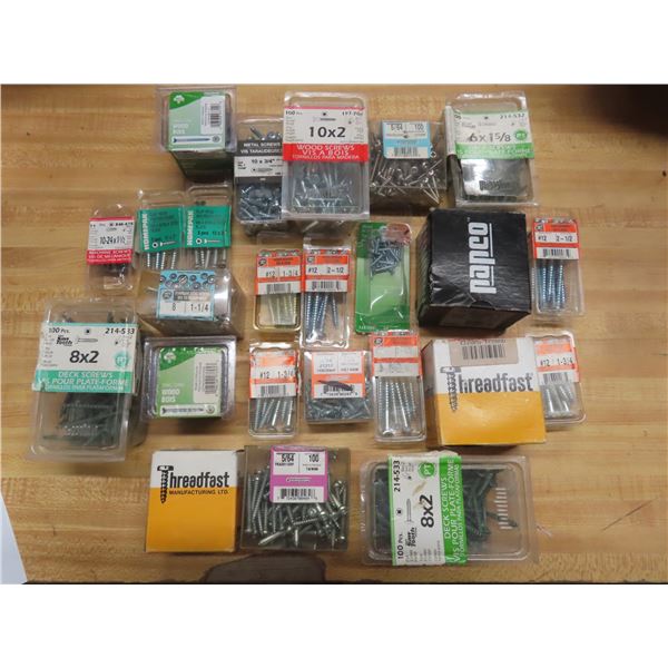 box of assorted screws