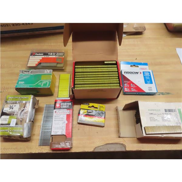misc. brad nails + staples