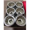 Image 2 : six sets of six  3/8 or 13/16 sockets