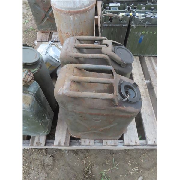 two military gas cans
