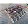 Image 1 : pallet of misc. steel , trailer jack , semi stack