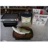 Image 1 : 1 T-Fal Optigrill, 1 -2.5 quart Rival Crock Pot, and 1 big mouth bass.