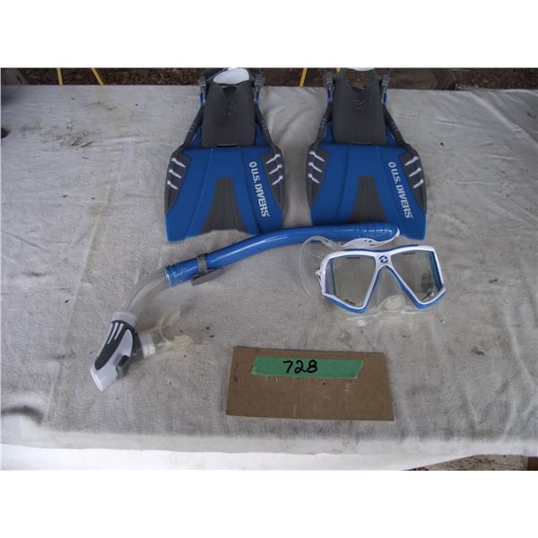 Kids Snorkel, Fin and Goggle set