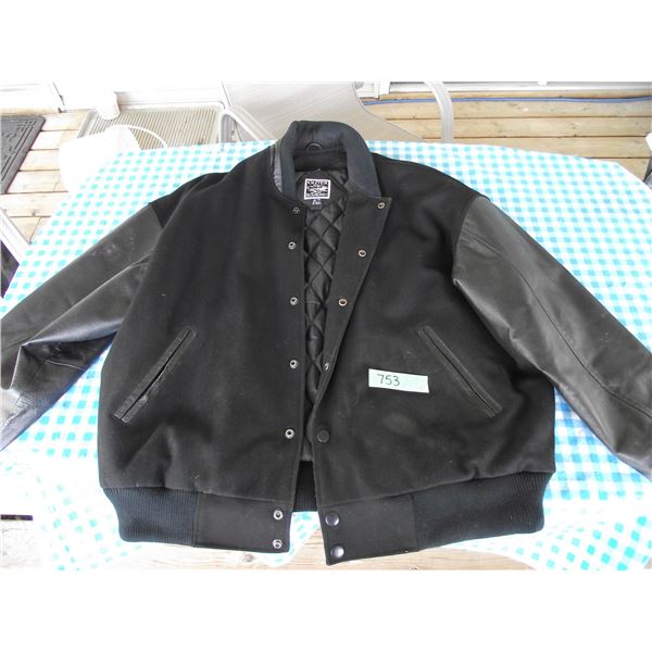 Melton Leather Jacket and Nomex hi-vis vest. Both nice  (used). Both Men's XL