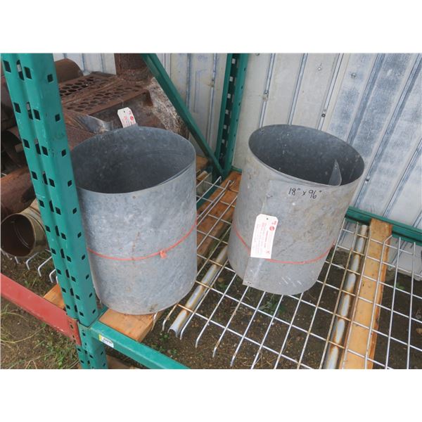 2 rolls of galvanized tin
