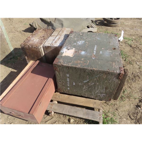 four Canadian armed forces wooden boxes