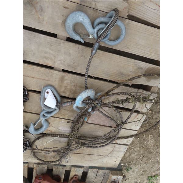 steel cable with tow hooks