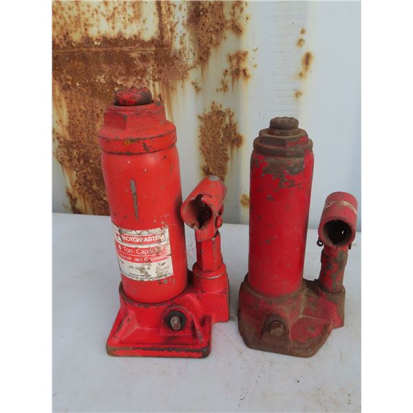 two small bottle jacks