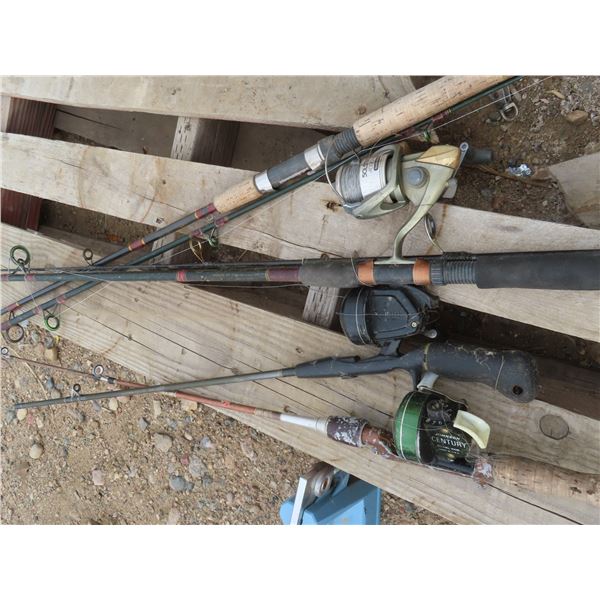 fishing rods and reels