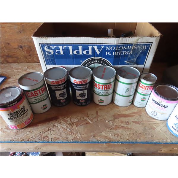 box of oils , paints , care detailing items