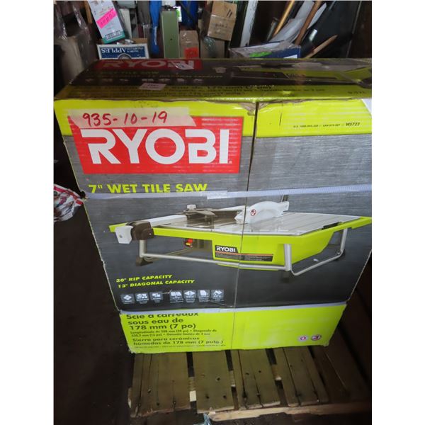 brand new Ryobi wet tile saw
