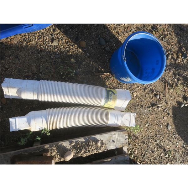 2 flex-a-spouts and blue pail
