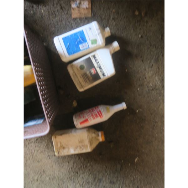 misc. bottles of oil etc.