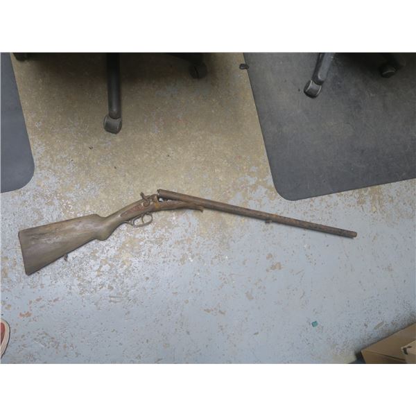 vintage double barrel shot gun