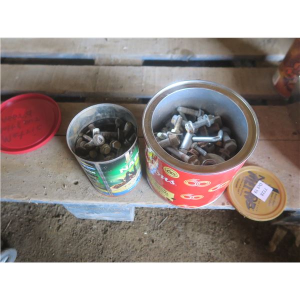 two containers of metric nuts and bolts