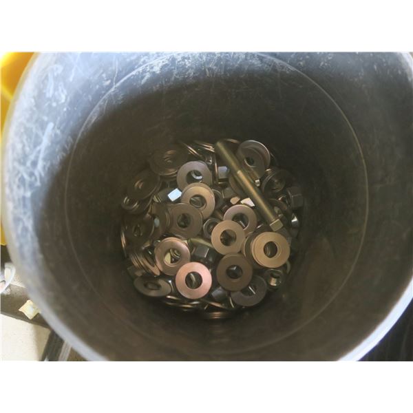 bucket of washers and bolts
