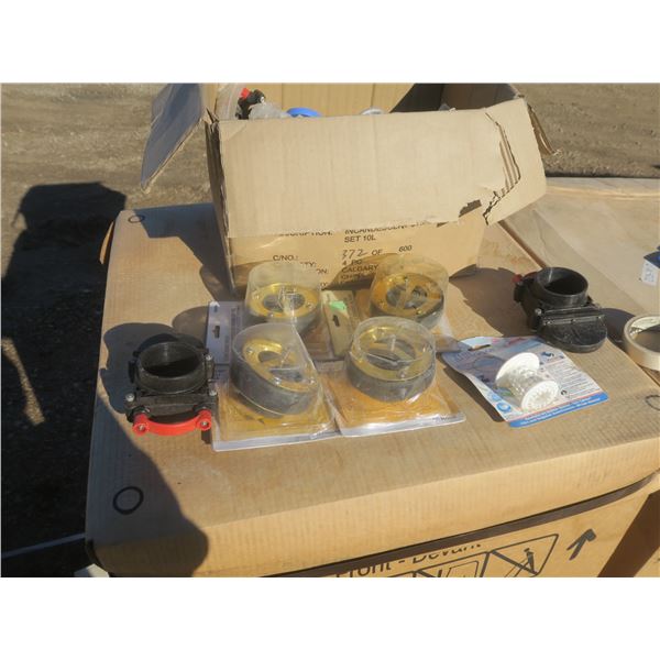 floor drain check, assorted fittings