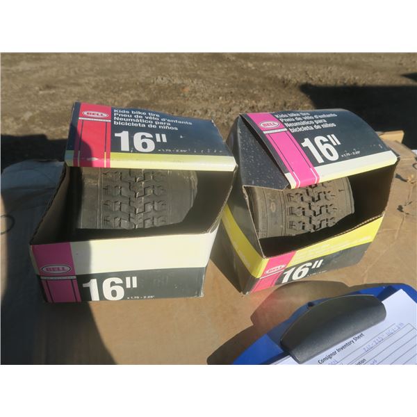2 16" kids bike tires