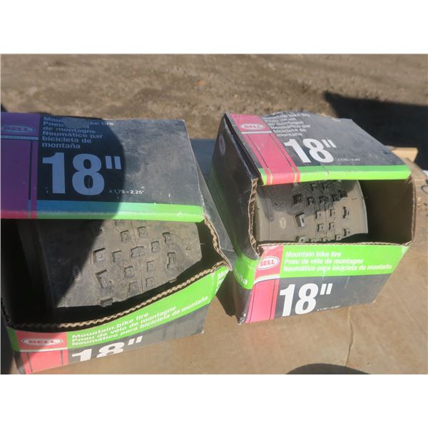 2 18" mountain bike tires