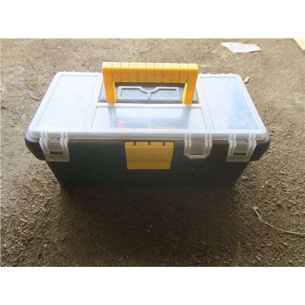 toolbox with assorted hardware