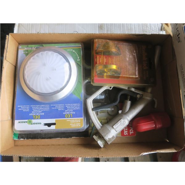 box of assorted hardware