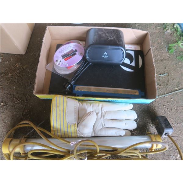 box of assorted hardware