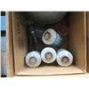 Image 4 : wooden box of assorted steel and 4 bottles of refrigerant