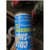 Image 5 : wooden box of assorted steel and 4 bottles of refrigerant