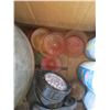 Image 7 : wooden box of assorted steel and 4 bottles of refrigerant
