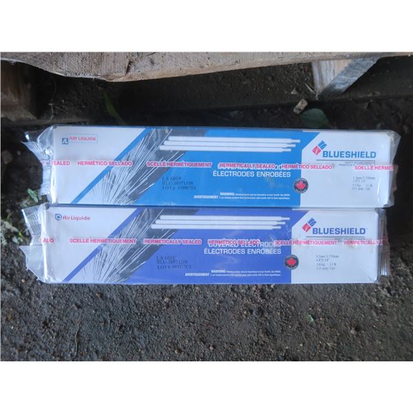two boxes of covered electrodes
