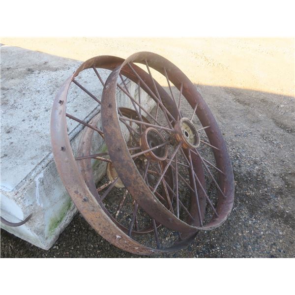 two steel rake wheels very good condition