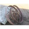 Image 1 : two steel rake wheels very good condition