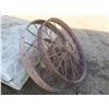 Image 2 : two steel rake wheels very good condition