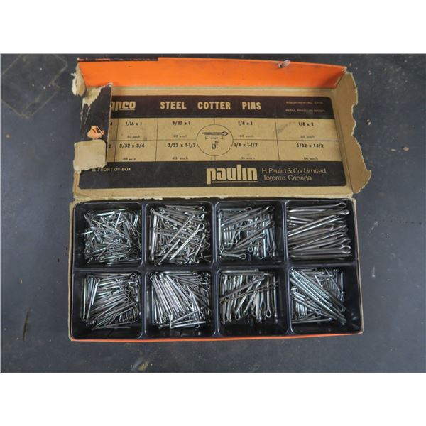 box of steel cotter pins