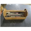 Image 1 : wooden toolbox with tools