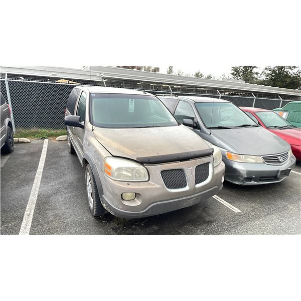 2006 PONTIAC MONTANA, 4DR CARGO VAN,  GOLD VIN 1GMDU03L66D107661