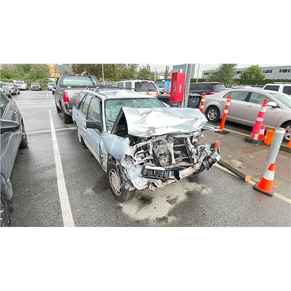 1993 FORD ESCORT LX, 4DR STATION WAGON,  SILVER VIN 1FABP15J4PW116827