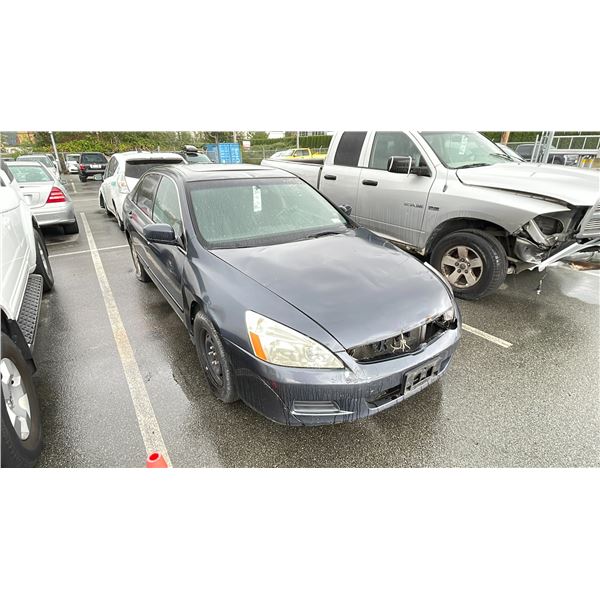 2006 HONDA ACCORD SE, 4DR SEDAN,  BLACK VIN 1HGCM56326A811156