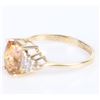 Image 3 : 10K YELLOW GOLD BICOLOR SPINEL DIAMOND LADIES RING