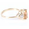 Image 4 : 10K YELLOW GOLD BICOLOR SPINEL DIAMOND LADIES RING