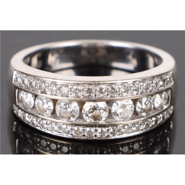 14K WHITE GOLD DIAMOND LADIES RING