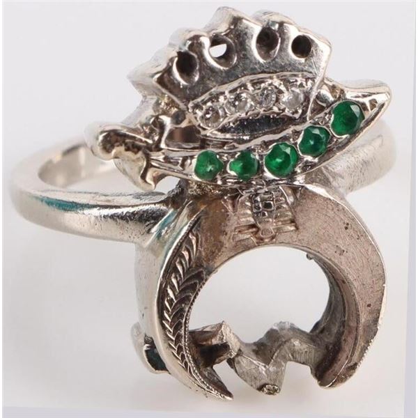 14K WHITE GOLD DIAMOND UNISEX RING