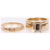 Image 1 : 14KT YELLOW GOLD WEDDING RING AND BANDS SETTING