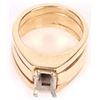 Image 5 : 14KT YELLOW GOLD WEDDING RING AND BANDS SETTING