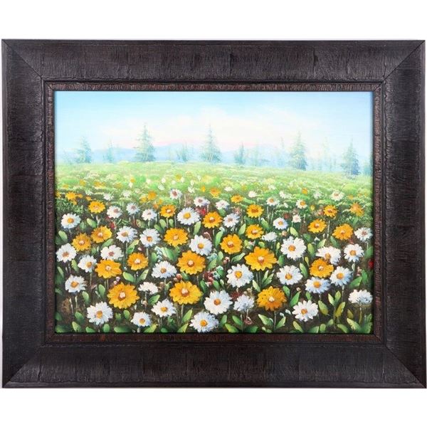 A. FOLZ ORIGINAL ACRYLIC FLOWERS IMPASTO PAINTING