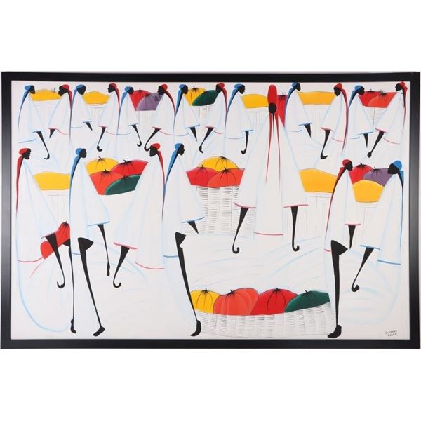 BARBARA ZUBER ACRYLIC PAINTING IN THE MANNER OF